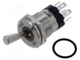 Switch: toggle | Pos: 2 | SPDT | ON-ON | 5A/250VAC | -40÷85°C | IP67 | 24VDC