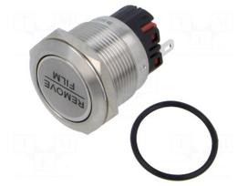 Switch: vandal resistant | Pos: 2 | SPDT | 1A/220VAC | IP65 | ON-(ON)