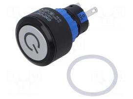 Switch: push-button | Pos: 2 | SPDT | 0.5A/220VAC | 1A/24VDC | ON-(ON)