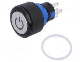 Switch: push-button | Pos: 2 | SPDT | 0.5A/220VAC | 1A/24VDC | ON-(ON)