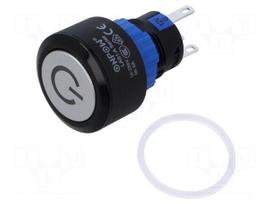 Switch: push-button | Pos: 2 | SPDT | 0.5A/220VAC | 1A/24VDC | ON-ON
