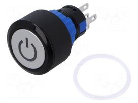 Switch: push-button | Pos: 2 | SPDT | 0.5A/220VAC | 1A/24VDC | ON-ON