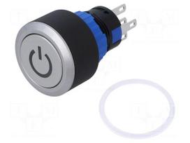 Switch: push-button | Pos: 2 | SPDT | 0.5A/220VAC | 1A/24VDC | ON-(ON)