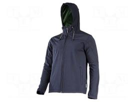 Softshell jacket | Size: L | black | with a hood | 280g/m2
