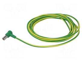 Test lead: single | socket angled 6mm | non-insulated | Len: 4m | PVC