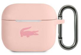 Dėklai ausinėms Lacoste Apple Airpods 3 Liquid Silicone Glossy Printing Logo Case Pink