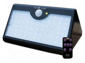 Lamp: LED | 8h | IP65 | 1100lm | 210x140x108mm | solar | NexSun 1100RC