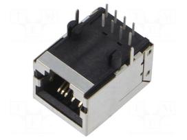 Connector: RJ45 | socket | PIN: 8 | Cat 5e | shielded | 8p8c | on PCBs | THT