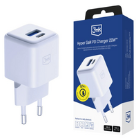 3MK Hyper GaN Fast Charger USB-C / USB-A 20W