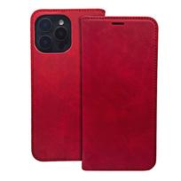 Knygos tipo dėklas dėklai iLike Samsung Galaxy S25 Edge Smart Suede Book case Red