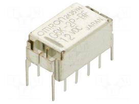 Relay: electromagnetic | DPDT | Ucoil: 12VDC | Icontacts max: 1A | G6K