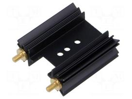 Heatsink: extruded | grilled | SOT32,TO220,TO3P | black | L: 38.1mm