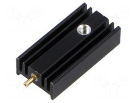 Heatsink: extruded | U | TO220 | black | L: 25mm | W: 12.6mm | H: 6.5mm