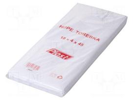 Plastic bag | L: 450mm | Width: 180mm | Thick: 6um | HDPE | transparent