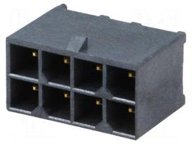 Connector: wire-board | socket | male | PIN: 8 | Mega-Fit | straight