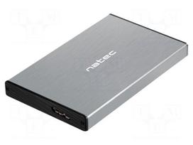 Hard discs housing: 2,5" | SATA III,USB 3.0 | aluminium | RHINO GO