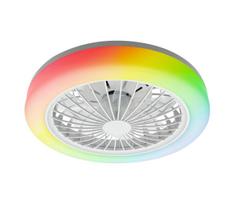 LED RGBW Reguliuojamas lubų šviestuvas su ventiliatoriumi ZAMBIA LED/24W/230V balta+nuotolinis pultas