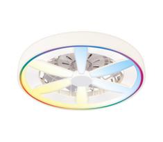 LED RGBW dimeriuojamas lubinis šviestuvas su ventiliatoriumi MALAWI LED/48W/230V baltas + nuotolinis pultas
