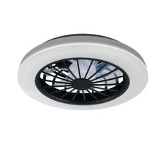 Reguliuojamas LED lubų šviestuvas su ventiliatoriumi GHANA LED/24W/230V baltas/juodas + nuotolinis pultas