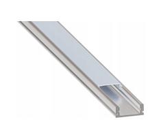 Įleidžiamas profilis LED juostoms, 1 m, sidabrinis/baltas