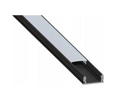 Įleidžiamas profilis LED juostoms, 1 m, juodas/baltas