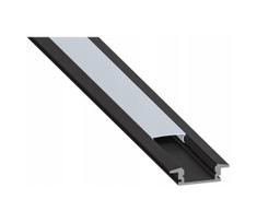 Įleidžiamas profilis LED juostelėms, 1 m, juodas/baltas