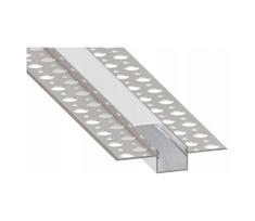 Įleidžiamas profilis LED juostoms 1 m sidabrinis/baltas