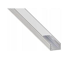 Įleidžiamas profilis LED juostoms, 1 m, sidabrinis/baltas