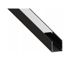 Įleidžiamas profilis LED juostelėms 1 m juodas/baltas
