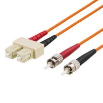 OM1 optinis kabelis DELTACO, SC - ST, duplex, UPC, 62.5/125, 5m, orange / FB-45