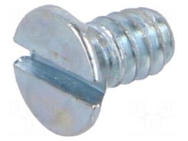 Screw | UNC 6-32 | UNC6-32x6.25 | Head: countersunk | slotted | steel