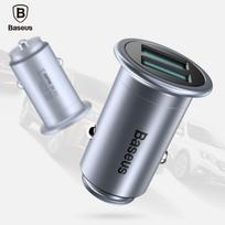Automobiliniai įkrovikliai Baseus Universal MINI T Dual U Smart Car Charger 2.4A CCMNT-16 Chrome