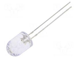 LED | red | 8mm | 5800÷7000mcd | 30° | Front: convex | 2.1÷2.6VDC | round