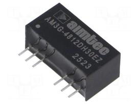 Converter: DC/DC | 3W | Uin: 36÷72VDC | Uout: -12VDC | Uout2: 12VDC | SIP8