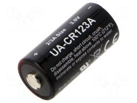 Battery: lithium | CR123A,CR17345 | 3V | 1600mAh | non-rechargeable