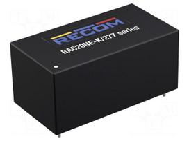 Converter: AC/DC | 20W | Uin: 85÷305VAC | Uout: 12VDC | Iout: 1667mA | 87%