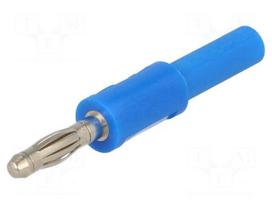 Laboratory connector: 4mm banana | adapter | 10A | 30VAC | 60VDC | blue
