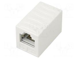 Coupler | coupler | Cat 6a | Keystone | 8p8c | RJ45 socket,both sides