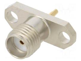 Connector: SMA | socket | straight | 50Ω | soldering | PTFE