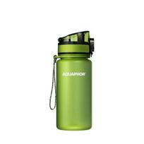 Water filter bottle Aquaphor City 350 ml, lime green, replaceable cartridge 150 L