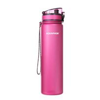 Filter bottle Aquaphor City 1000 ml (pink) — portable water bottle with replaceable 150 L cartridge, removes chlorine and heavy metals