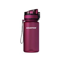 Aquaphor water filter bottle City — 350 ml, replaceable cartridge 150 L, cherry red
