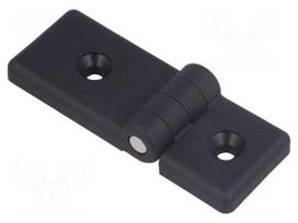 Hinge | Width: 94mm | technopolymer PA | black | H: 36mm | for profiles
