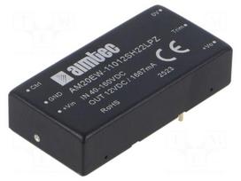 Converter: DC/DC | 20W | Uin: 40÷160VDC | Uout: 12VDC | Iin: 214mA | THT