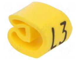 Markers | Marking: L3 | 4÷10mm | PVC | yellow | -30÷60°C | leaded | PA-2