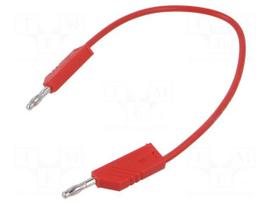 Test lead: single | 60VDC | 30VAC | 16A | Len: 250mm | red | MLN 25/1