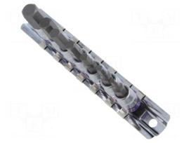 Socket: hex key-bit-set | 1/4" | 7pcs.