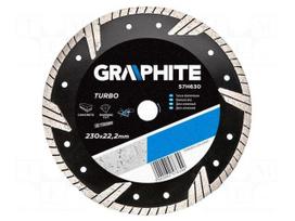 Cutting diamond wheel | Ø: 230mm | Disc thick: 3.1mm | 22.2mm | Turbo