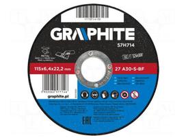 Grinding wheel | Ø: 115mm | Disc thick: 6.4mm | metal | 22.2mm