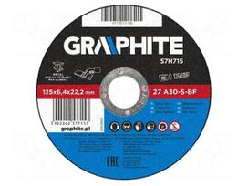 Grinding wheel | Ø: 125mm | Disc thick: 6.4mm | metal | 22.2mm